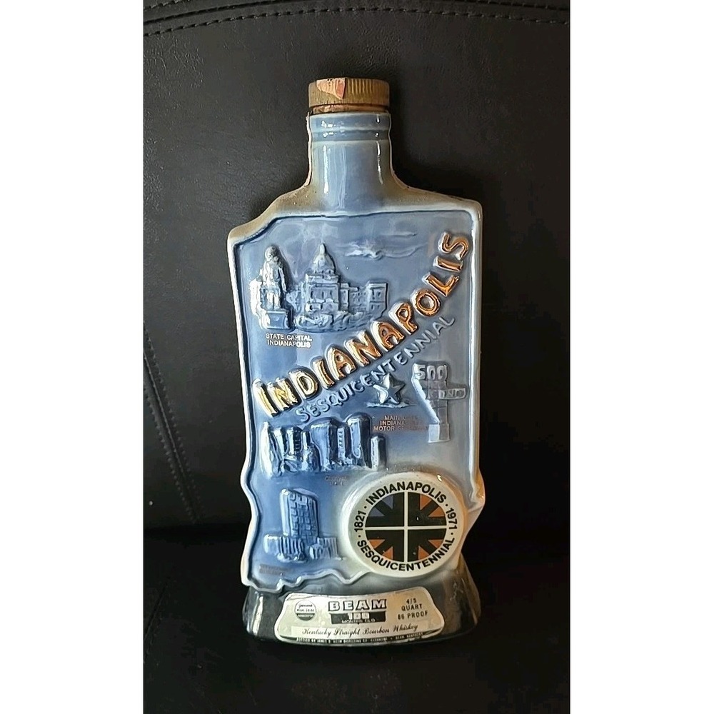 Jim Beam Vintage 1971 Indianapolis‎ Sesquicentennial Decanter EMPTY
